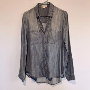 cloth & stone  Gray 100% Tencel Shirt EUC